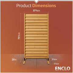 Enclo cedar installed on patio lifestyle showing privacy and ambiance