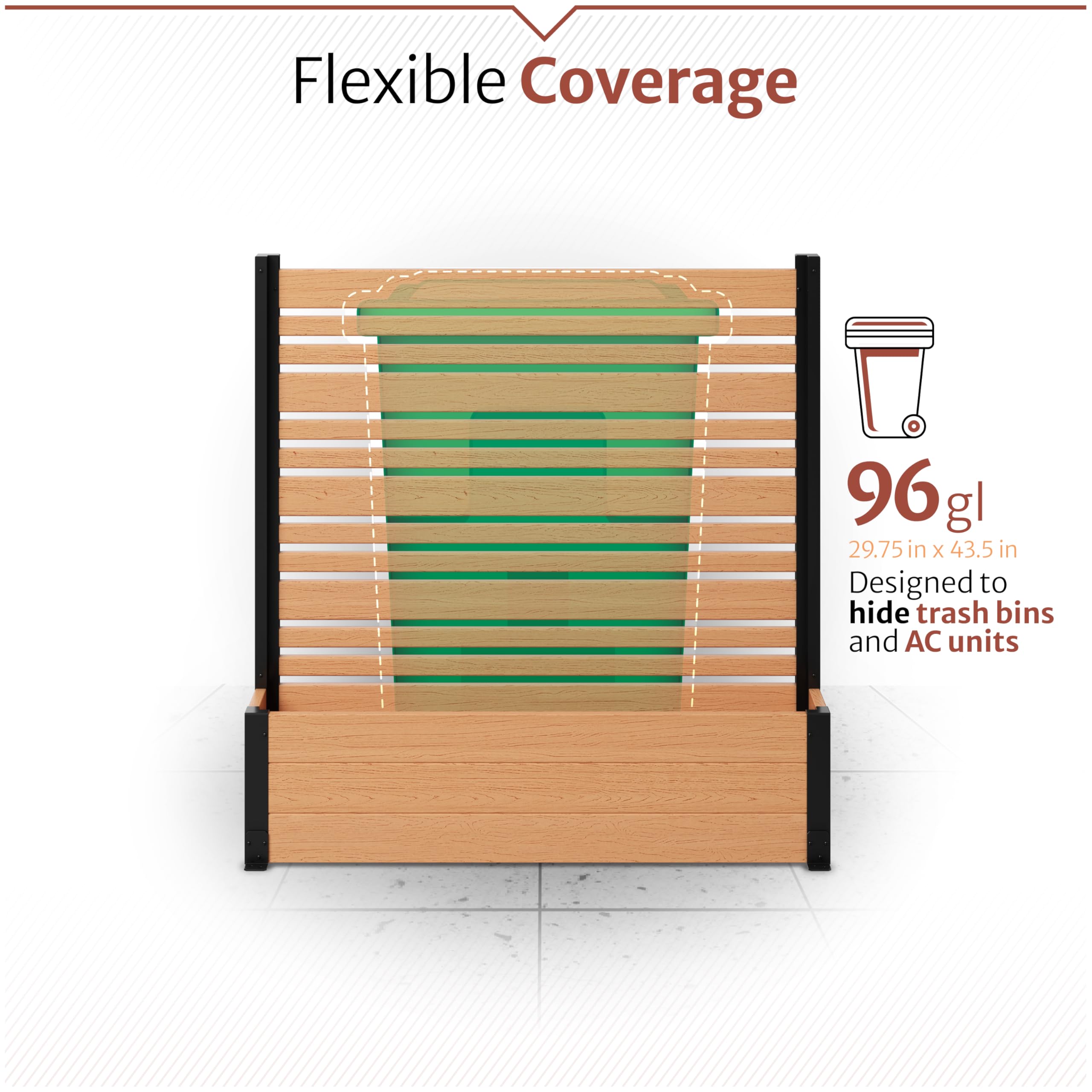 Enclo Florence installed on balcony demonstrating privacy and space-defining benefit
