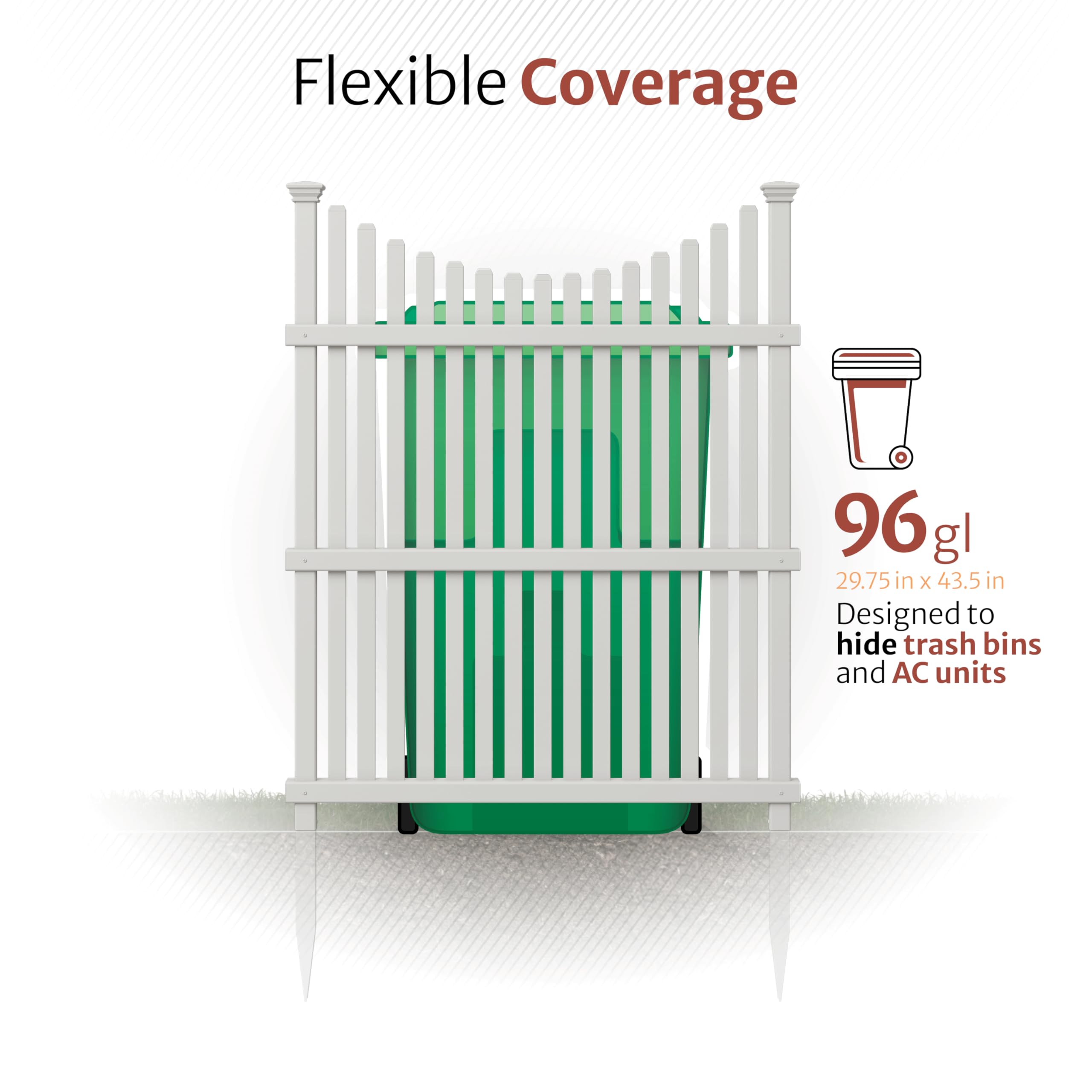 Enclo Privacy Screens stake and base close-up demonstrating easy ground anchoring