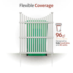 Enclo Privacy Screens stake and base close-up demonstrating easy ground anchoring
