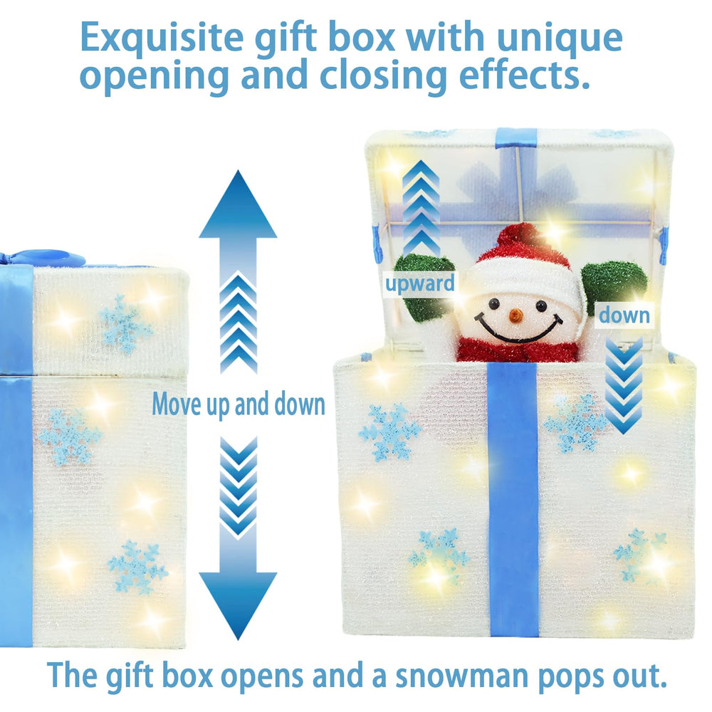 ENCMY close-up of pop-up snowman face highlighting cheerful detailing and charm