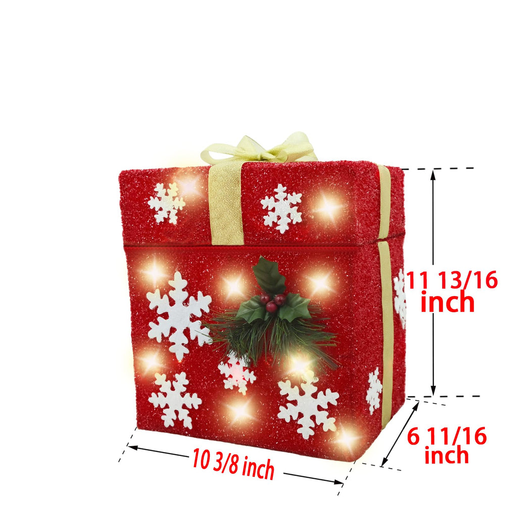 ENCMY gift box under tree in living room showing cozy holiday ambiance