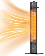 Encyclpo front view tower heater showing slim profile and warmth delivery