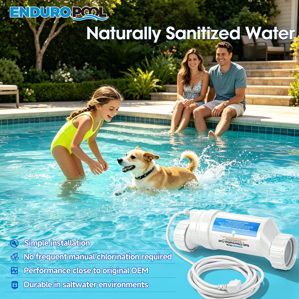 Enduropool pearl white polyethylene finish showing impact resistance and clean aesthetics