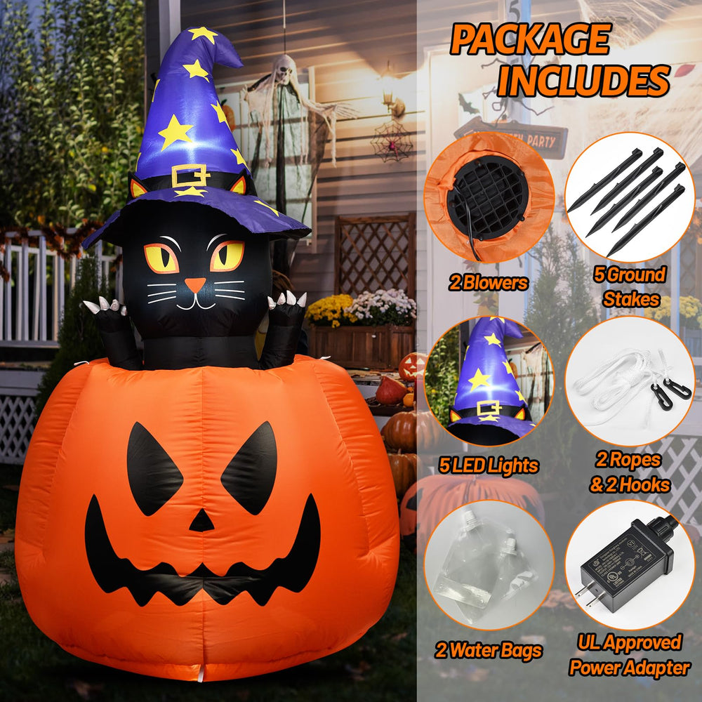 Enenani inflatable on porch at night creating lively festive atmosphere for guests