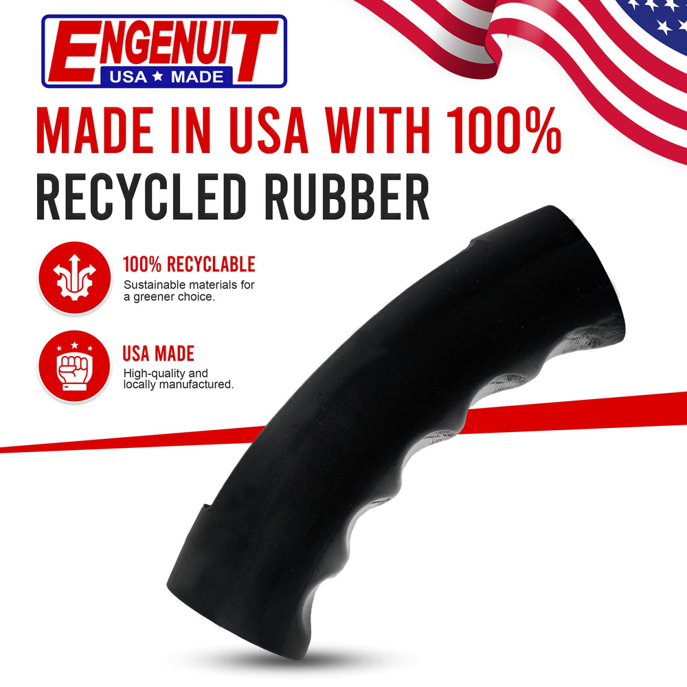 Engenuit close-up of recycled rubber texture providing extra traction