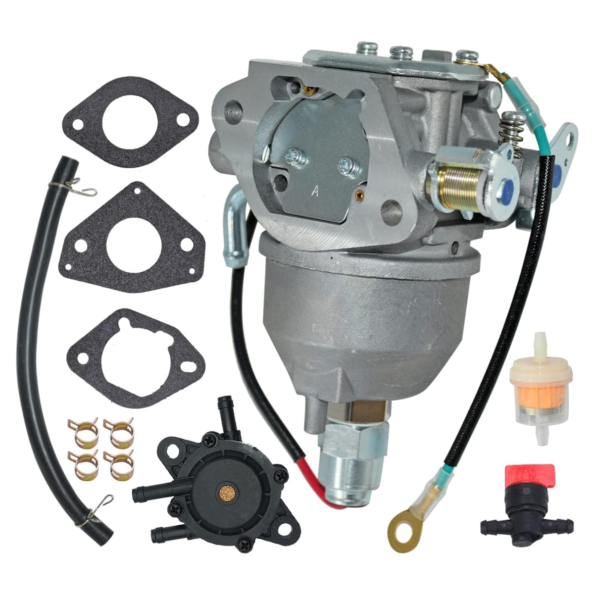 ENGICARB carburetor beside ruler showing dimensions for easy fit verification