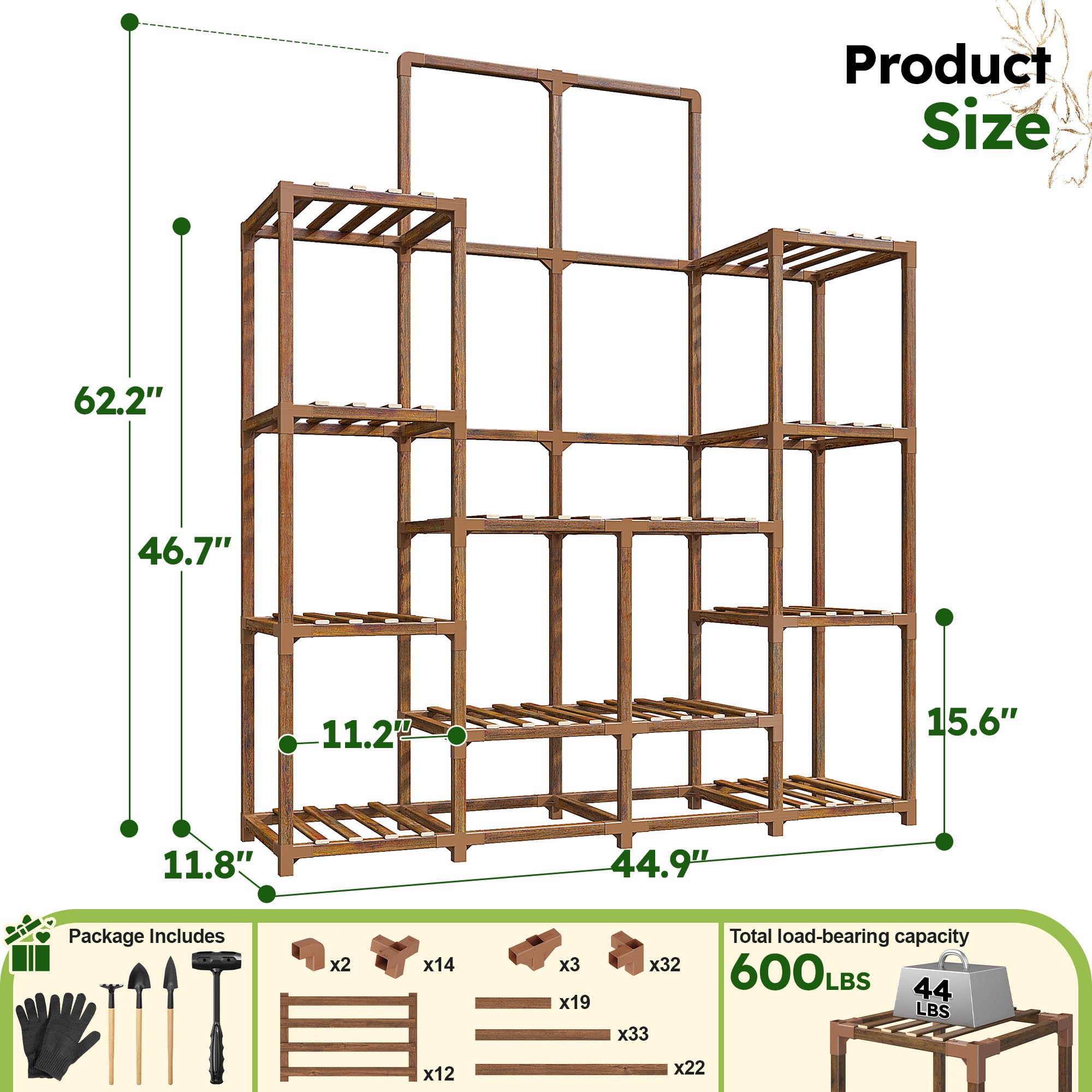 EnHomee unpacked parts and instructions for easy assembly