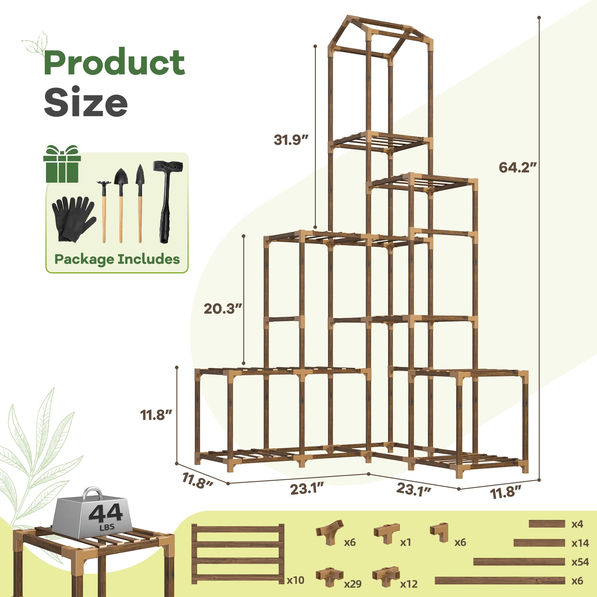 EnHomee height and scale next to chair showing tall 64.2-inch vertical storage benefit