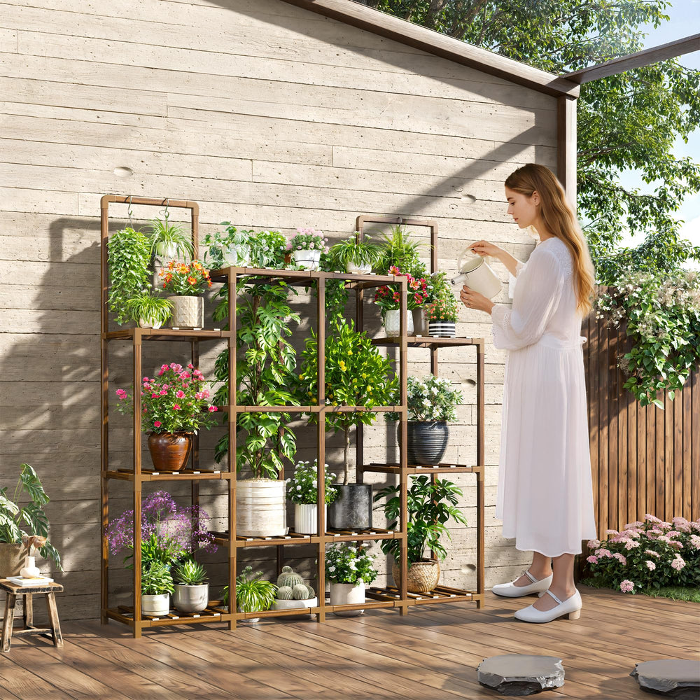 EnHomee on balcony with mixed plants showing decorative outdoor styling