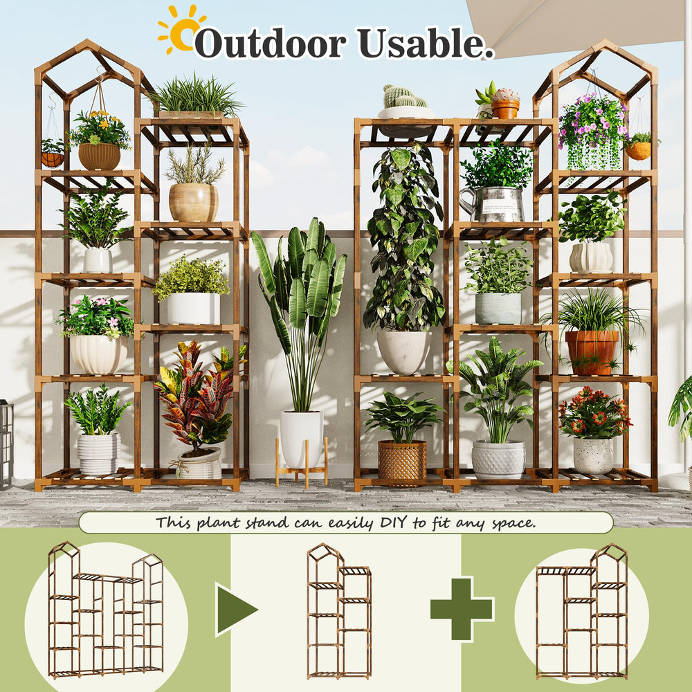 EnHomee on a balcony styled with mixed planters for outdoor versatility