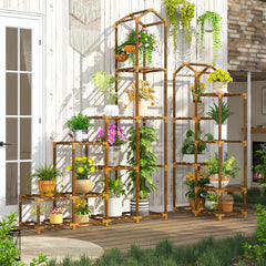 EnHomee mid-tier plants display showing organized planting and sunlight access