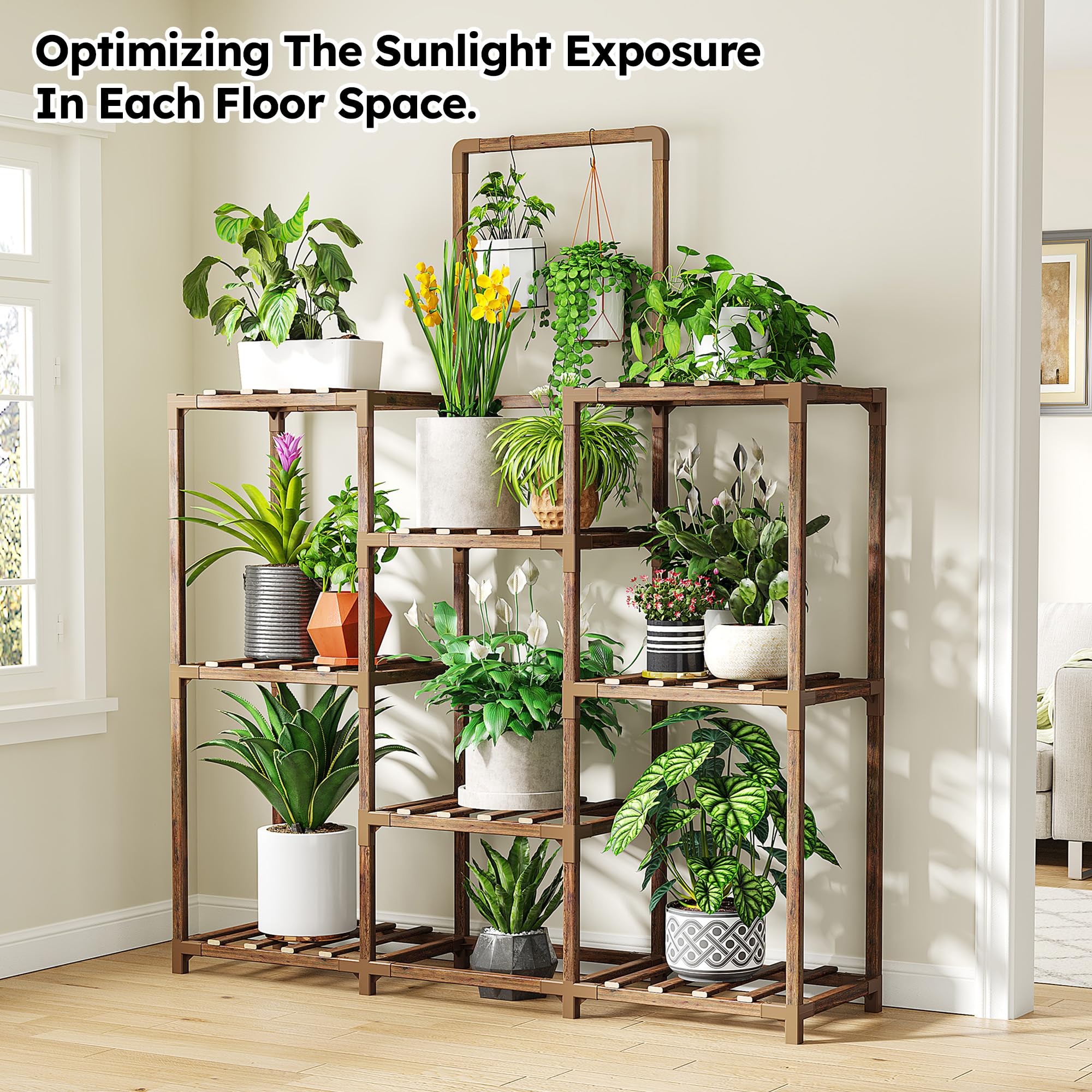 EnHomee scale view with a standard pot demonstrating capacity and shelf spacing