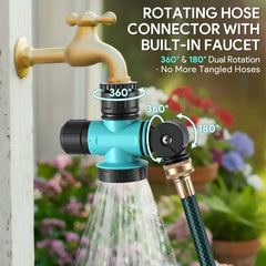 Enhon angled detail close-up highlighting anti-tangle design and hose protection
