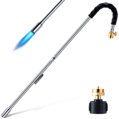 Enhon torch front view showing 32-inch arm and nozzle for extended reach and comfort