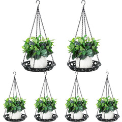 Enhon front view metal hanger showing full 12-inch basket and chains for stable display