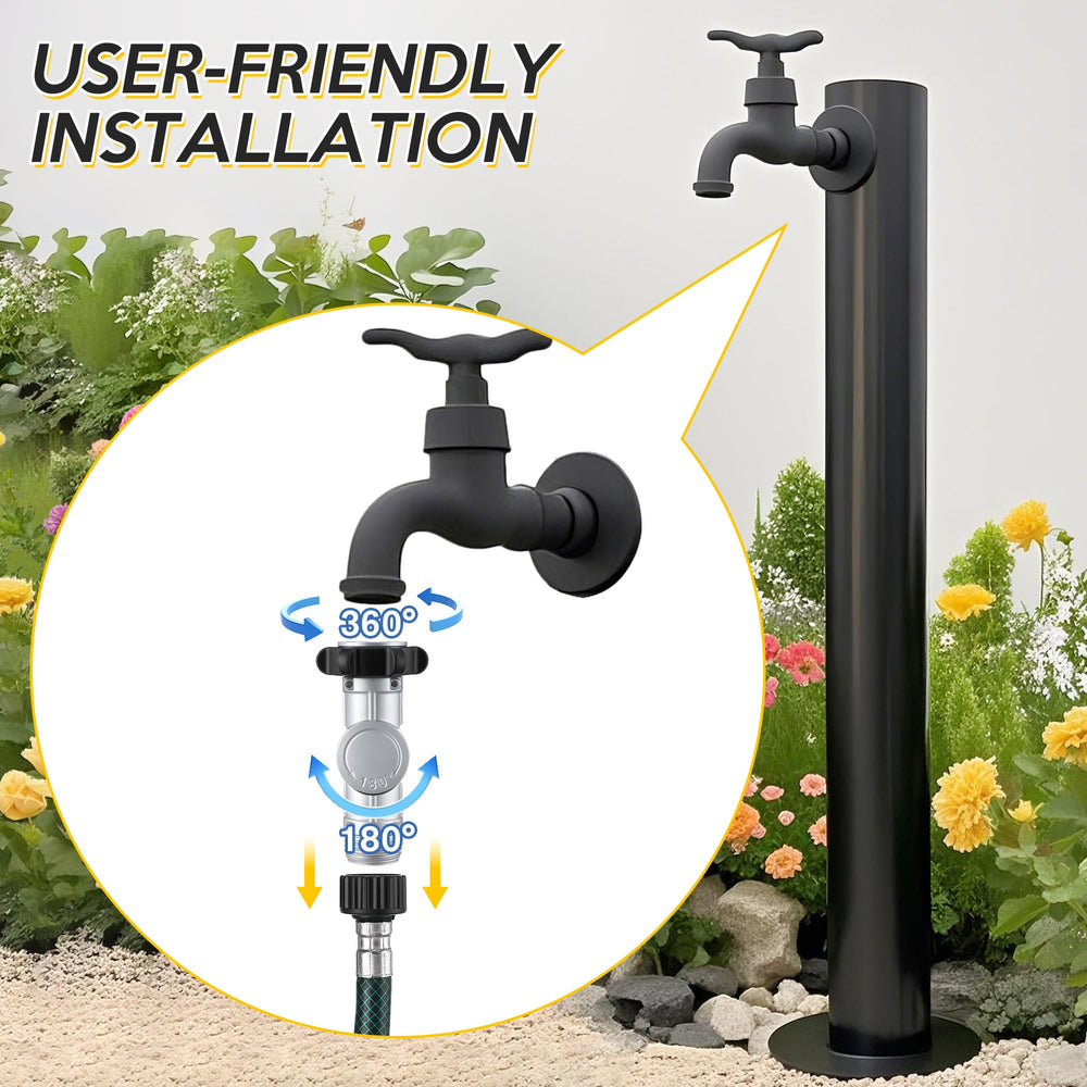 Enhon used on RV water inlet, illustrating secure flexible hookup for travel