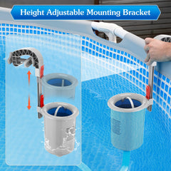 Enhon skimmer basket removed for quick debris emptying and easy maintenance