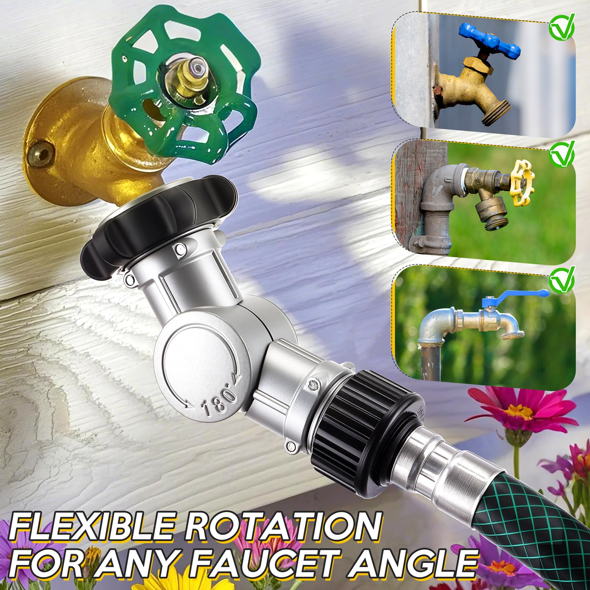 Enhon washers and thread seal tape included, ensuring tighter leak-reducing connection