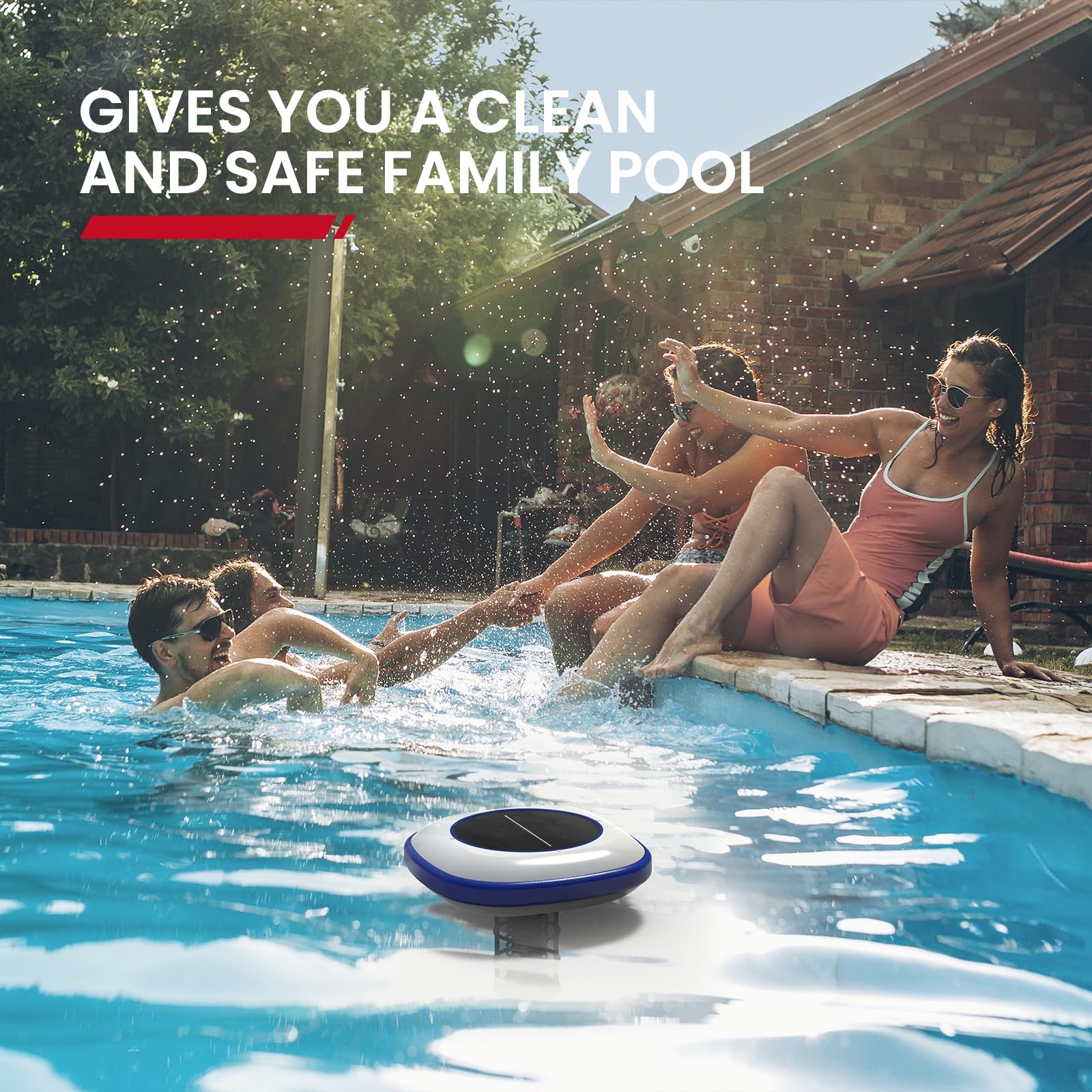 Enhulk PI25 in backyard pool lifestyle scene showing clearer water and ease