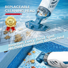 Enhulk PC68 Pro cleaning pool edge landing debris from steps and corners
