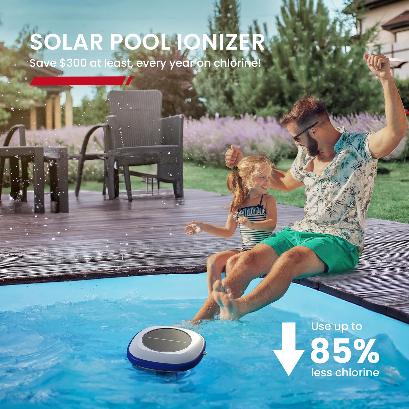 Enhulk PI25 solar panel top capturing sun to power ion release efficiently