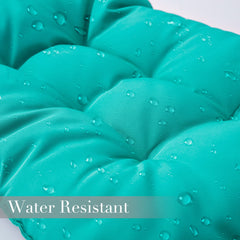 Enipate seat close-up showing plush poly fiber-fill and easy-to-clean polyester surface