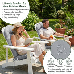 Enipate cushion secured with ties and back band for stable placement