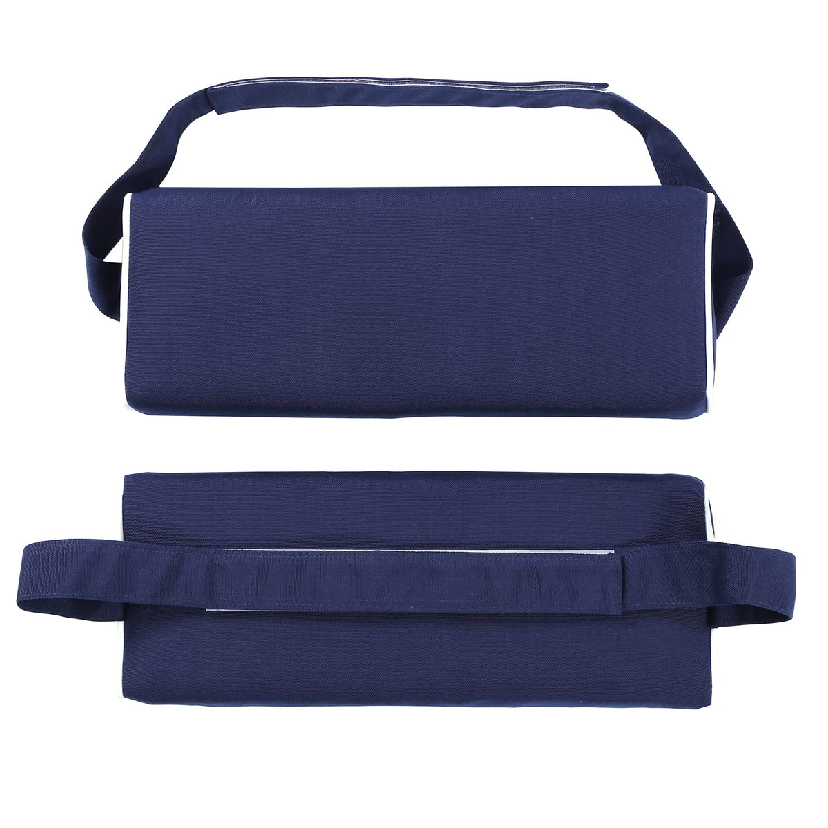 Enipate front view of two chaise head pillows showing neat piping and fit benefit