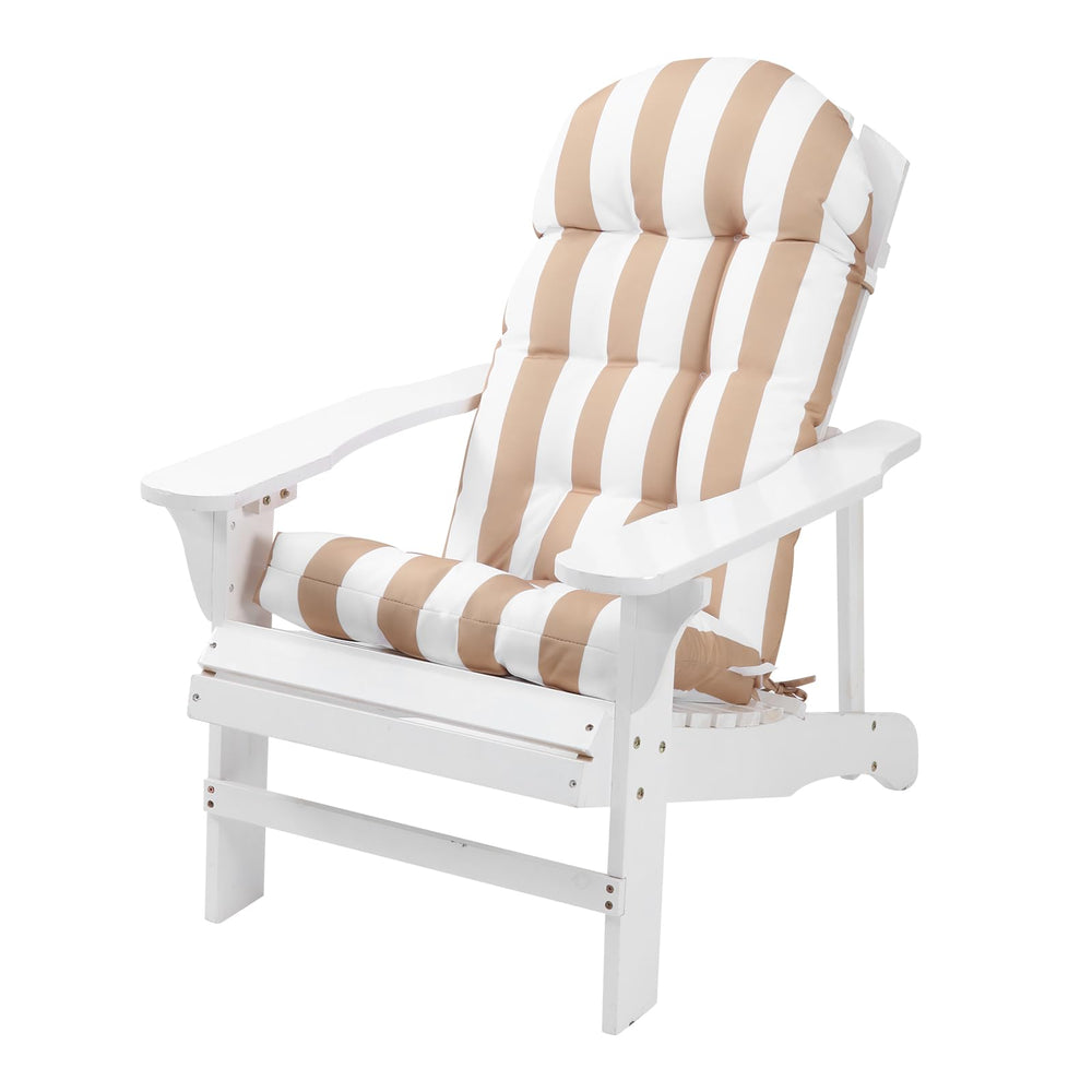 Enipate front view of high-back Adirondack cushion showing full comfort