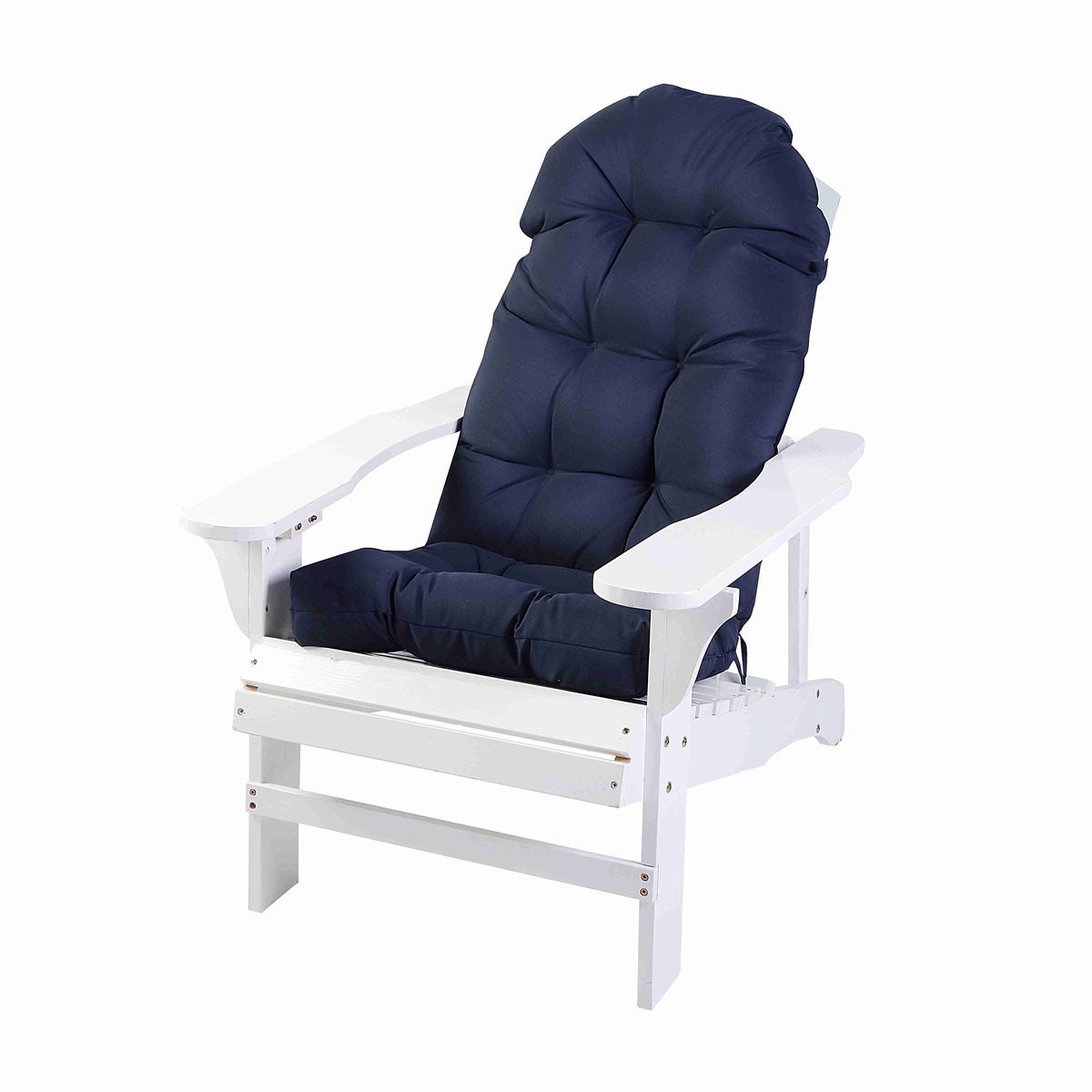 Enipate front view of tufted Adirondack cushions showing tailored look and comfort