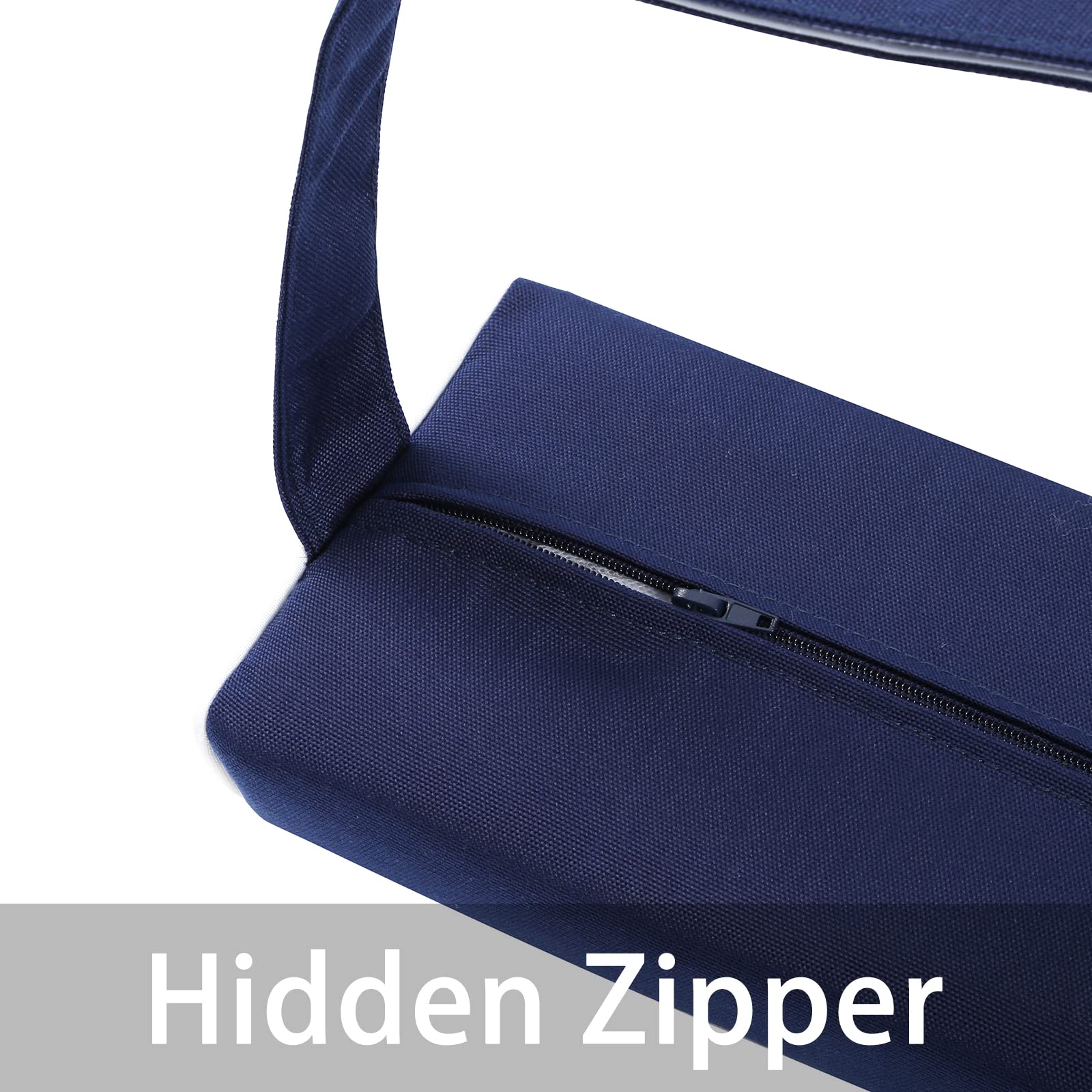 Enipate pillow mounted on patio chaise lounge showing added neck comfort benefit
