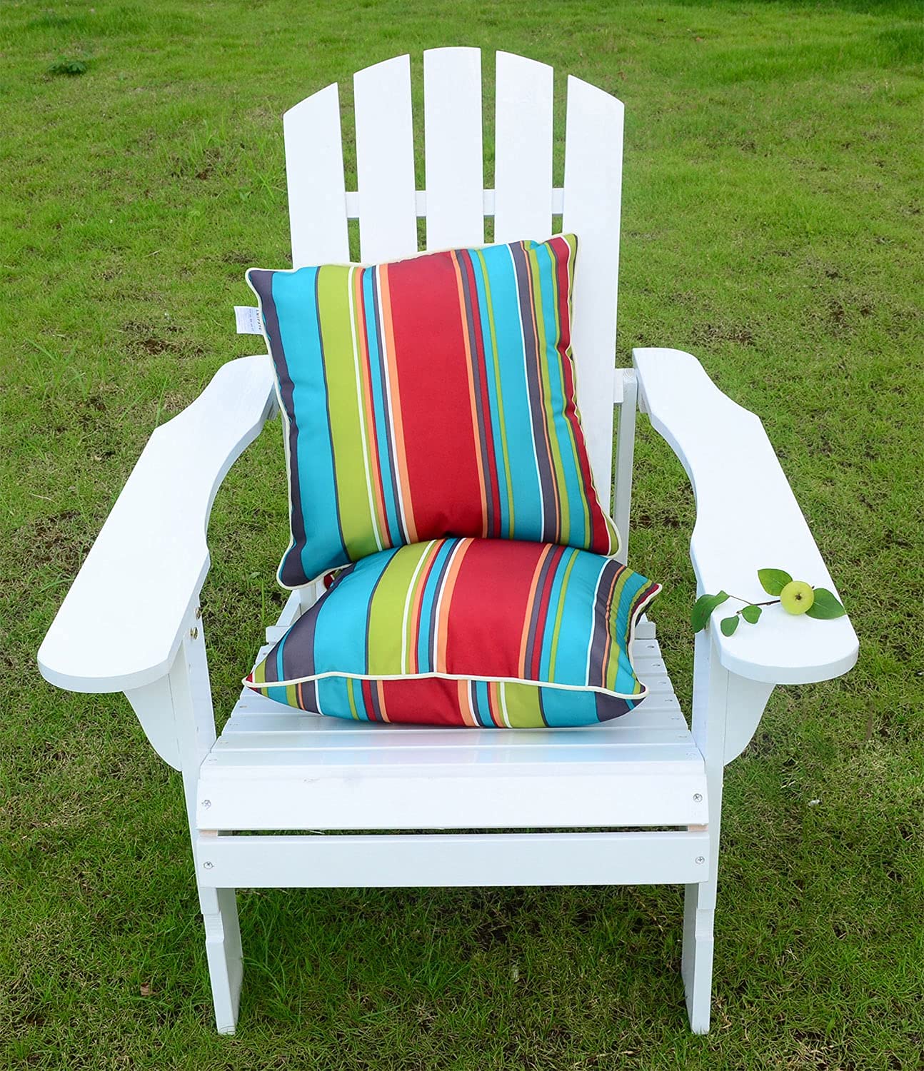 Enipate pillows styled on patio furniture adding durable decorative appeal