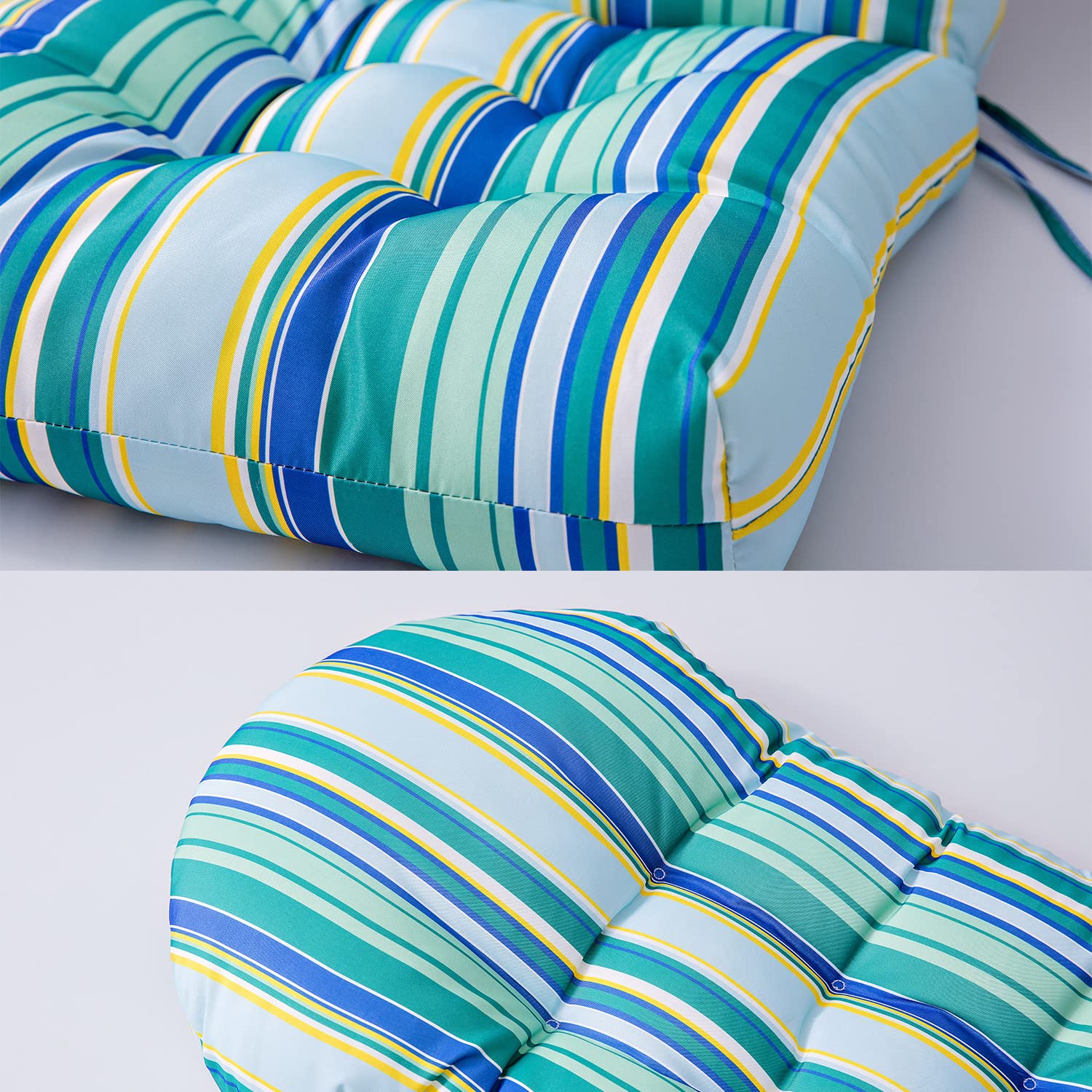 Enipate cushion next to ruler illustrating accurate dimensions