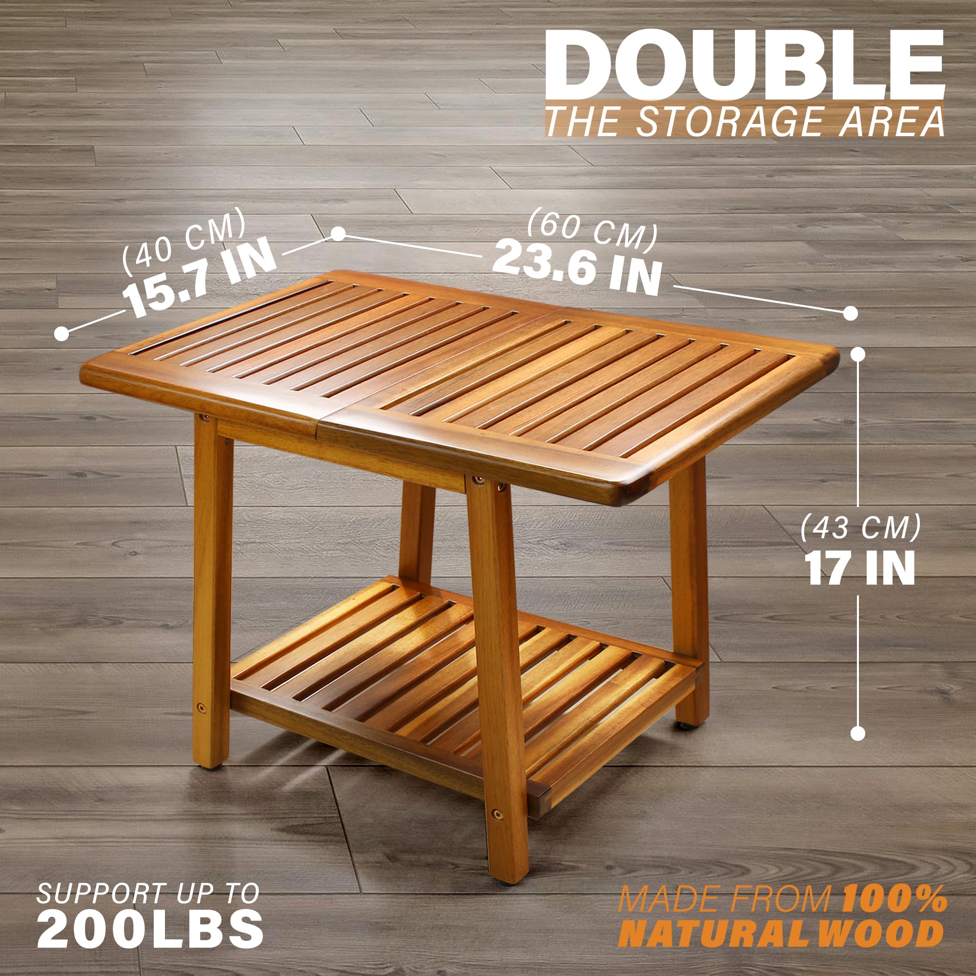 ENKEZI close-up of acacia wood grain highlighting natural durability and texture
