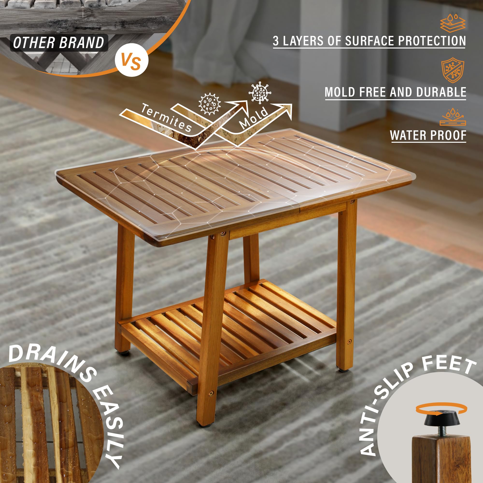 ENKEZI size comparison beside lounge chair illustrating compact footprint