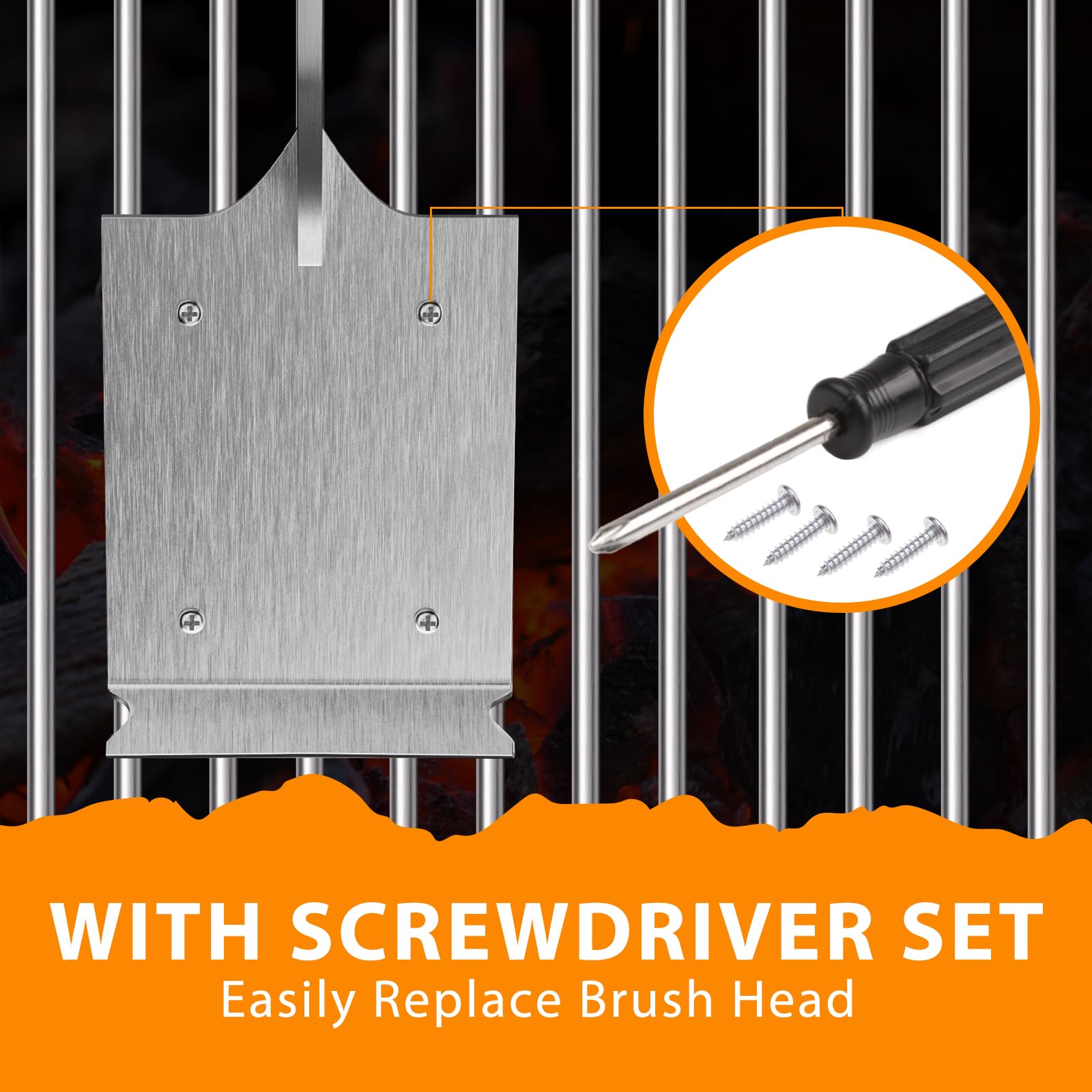 ENLOY hanging storage on grill rail for convenient access