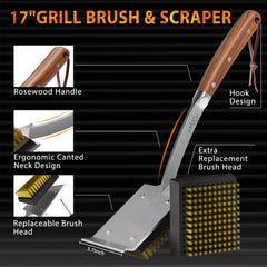 ENLOY close-up of rosewood handle highlighting heat-resistant grip