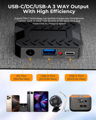 ENOFLO YT30 open on sunlight converting solar energy for fast device charging