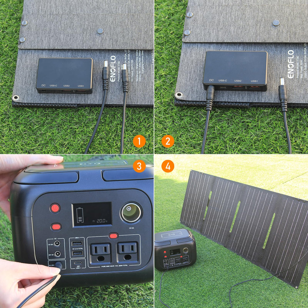 ENOFLO YT60 connectors with 10-in-1 cable proving broad power station compatibility