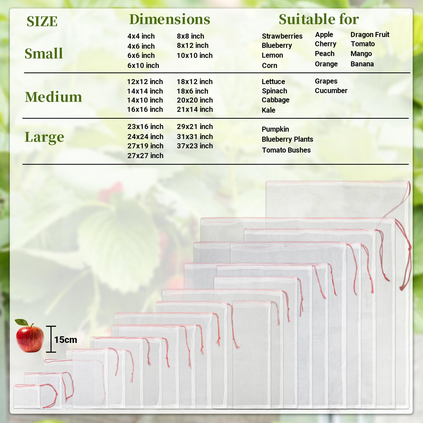 ENPOINT lifestyle scene with bags on mixed fruits showing seasonal use benefit