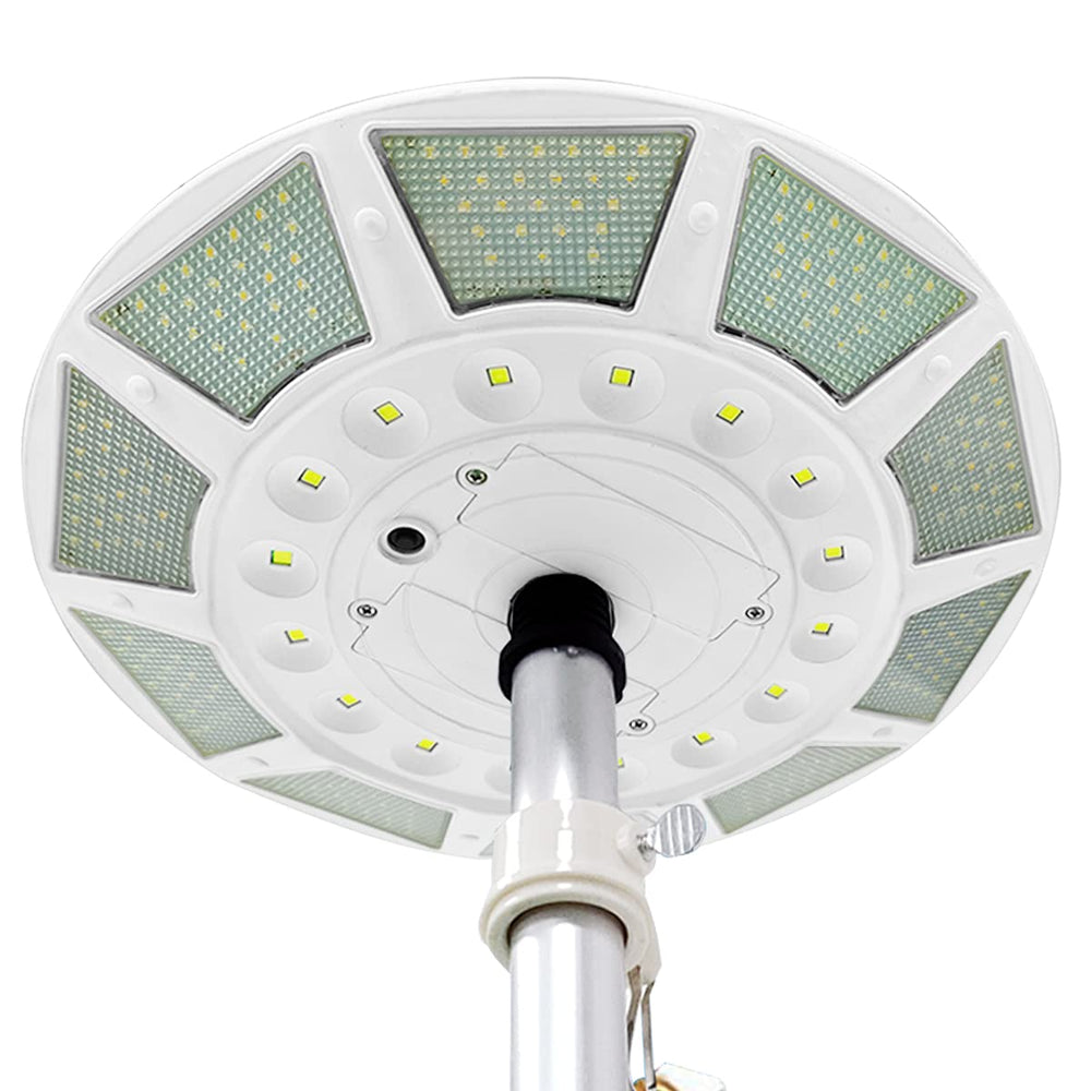 enrybia front view of solar flag pole light showing compact design and bright output