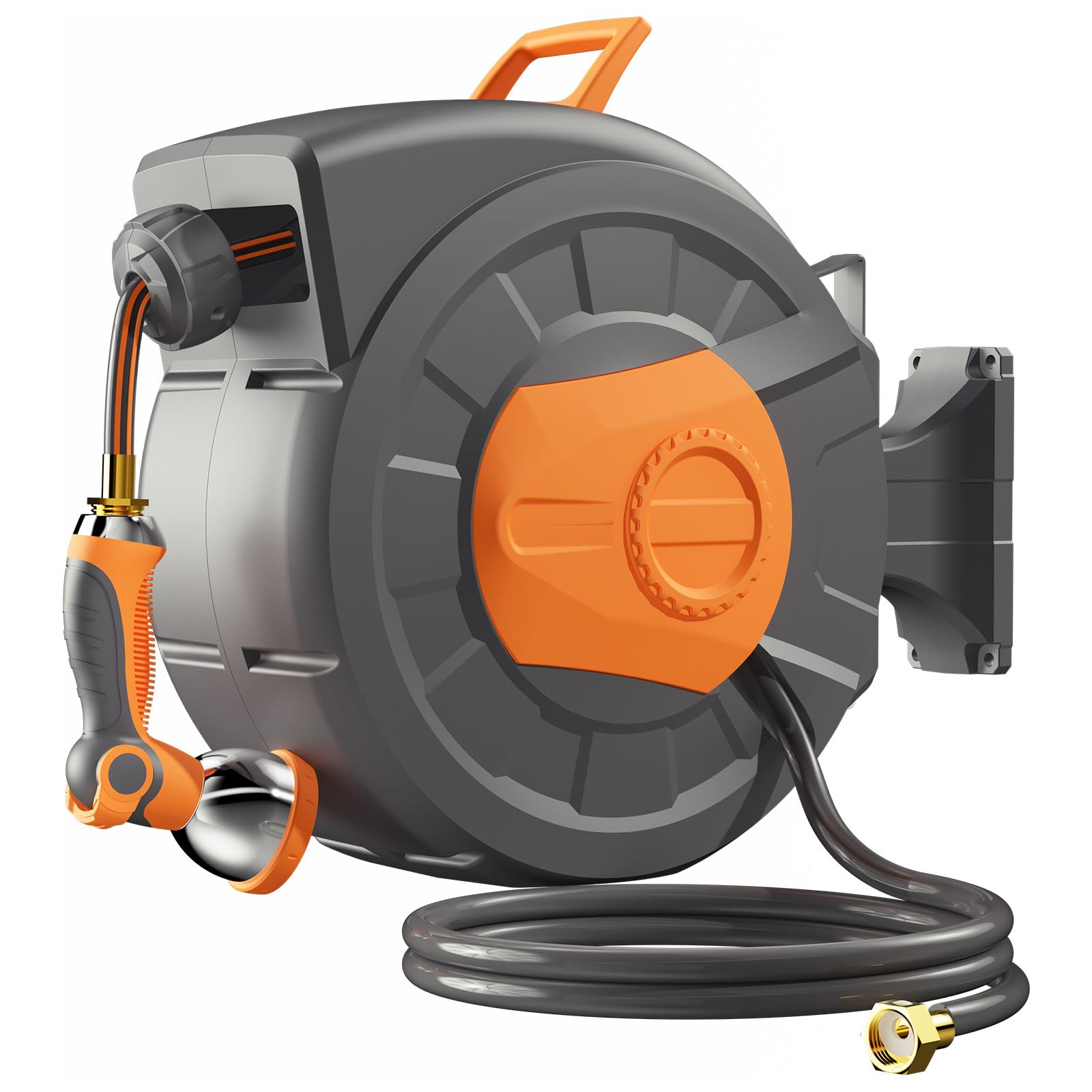 Entgard front view of reel showing compact storage and clean appearance
