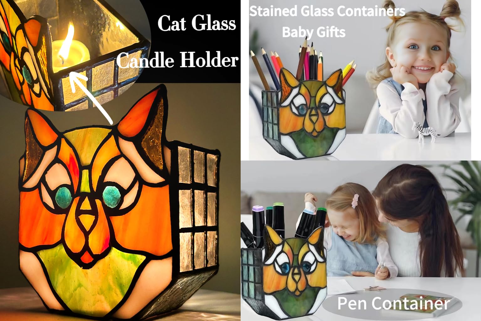 Entlityful close-up of stained glass detail highlighting handcrafted quality and color