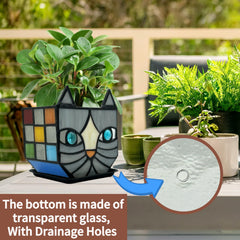 Entlityful close-up of stained glass texture and copper frame, showcases handcrafted quality