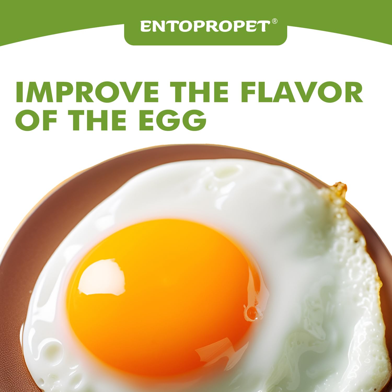 Entopropet product label close-up showing nutrition facts and ingredient transparency