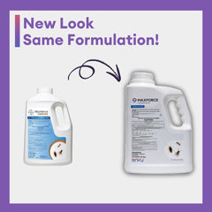 Hand applying Envu Maxforce granules with scoop demonstrating controlled placement benefit