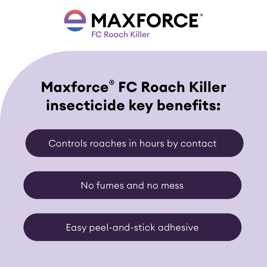 Envu Maxforce gel placed near kitchen appliance illustrating real-world infestation control benefit