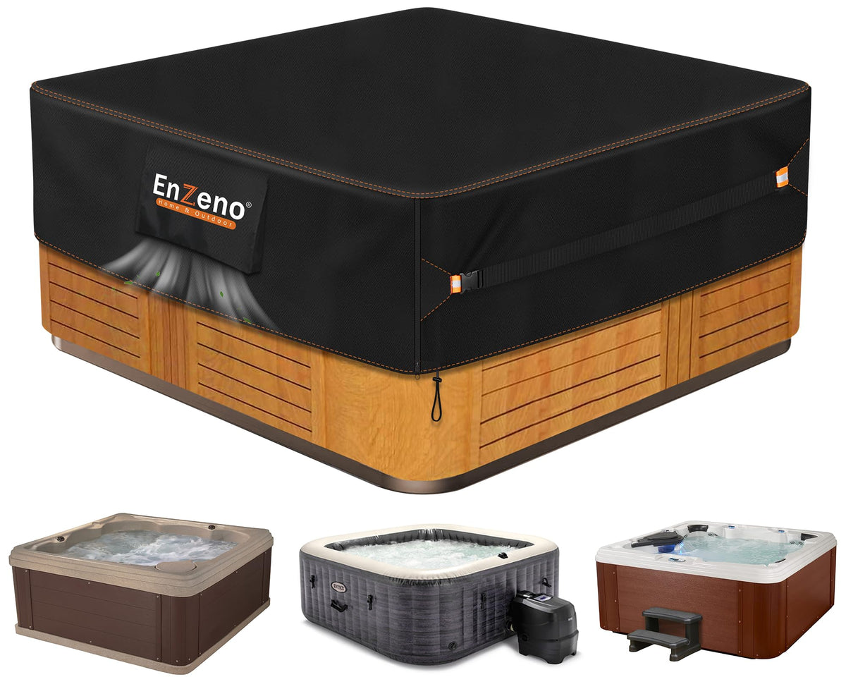 Enzeno front view of 96x96 waterproof cover showing full fit and protection