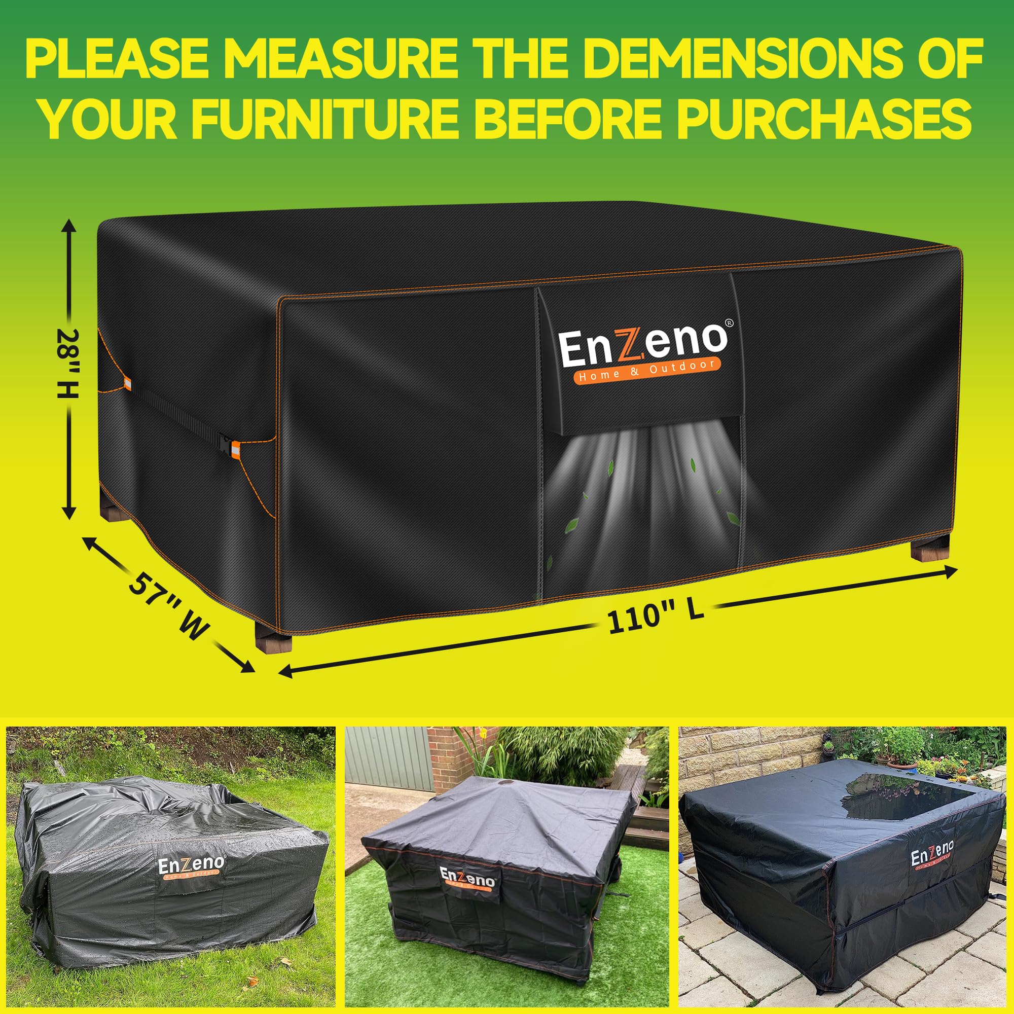 Enzeno reinforced seams and hem detail for tear resistance